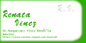 renata vincz business card